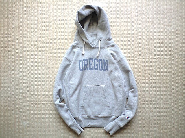 即決 別注品 USA製 赤タグ Mサイズ 12.5oz 肉厚 グレー Champion REVERSE WEAVE プルオーバー パーカー OREGON オレゴンの画像1