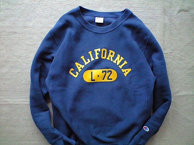 即決 復刻 青タグ Lサイズ Champion REVERSE WEAVE クルーネック スウェット ネイビー CALIFORNIA カリフォルニア カプセル_画像5