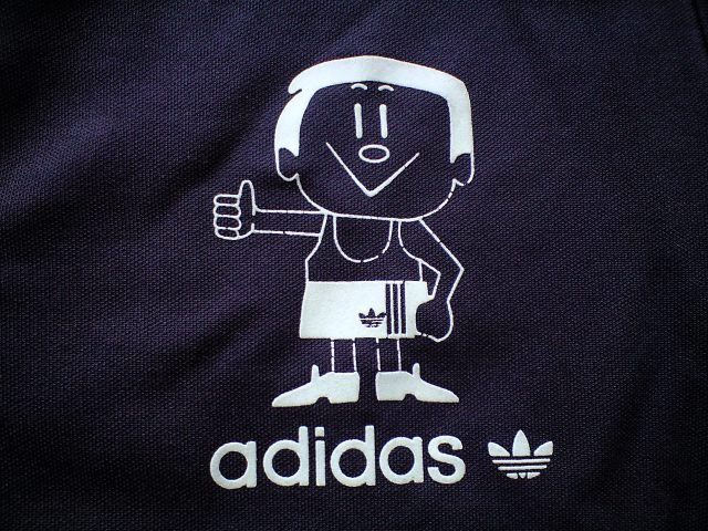 即決 レア 日本規格品 Mサイズ adidas Originals トリムディッヒ Trimm dich ジャージ ダークネイビー x 白 アディダス オリジナルス_画像4