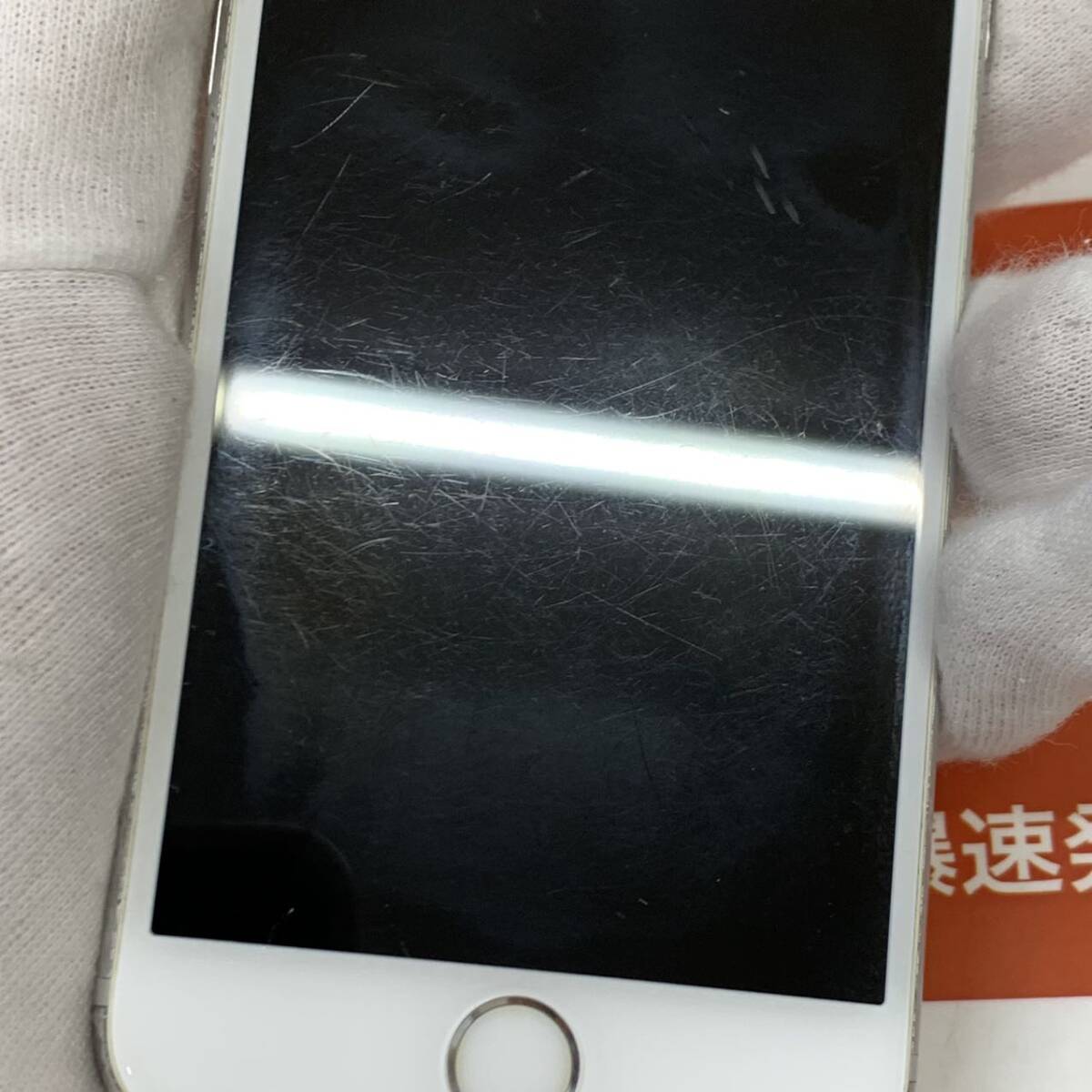 爆速発送 ジャンク品 iPhone6s 64GB AU版SIMフリー シルバー MKQP2J/A ホームボタン使用不可、電池がサービス状態になっているの画像3