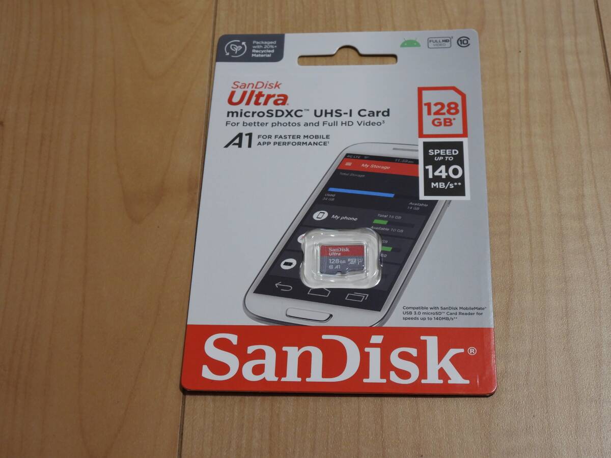 新品未使用 マイクロSDカード 128GB サンディスク 140mb/s microSDカード sandisk 128GB 即決 ニンテンドースイッチ_画像2