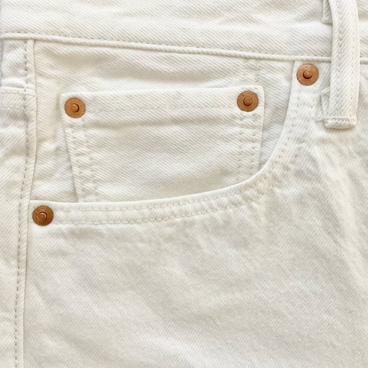 未使用　Levi’s 501　ホワイト/W32　※裾上げ有り　②　　　W118　　　　　_画像6