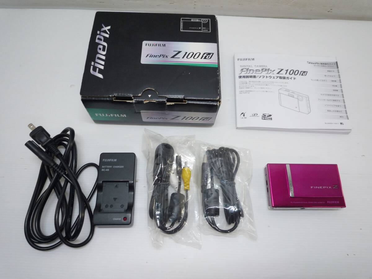 N7689a フジフィルム Finepix Z100fd ピンク デジカメ デジタルカメラ コンデジ 撮影機器_画像1