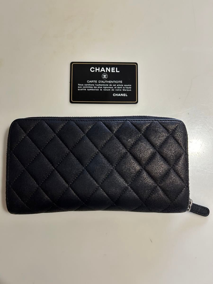 CHANEL 長財布スエード