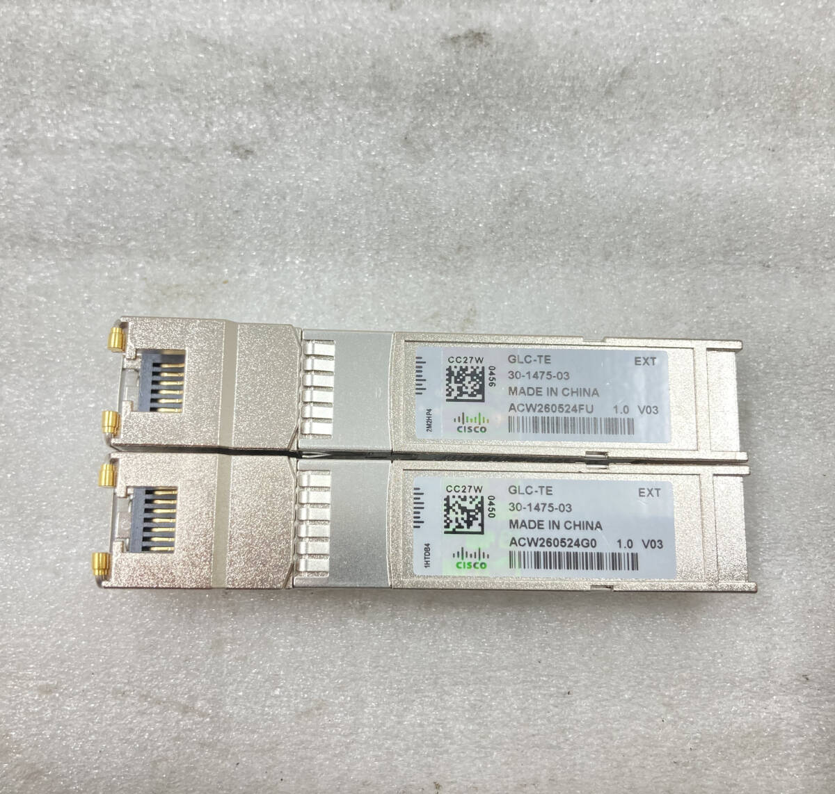 ★Cisco GLC-TE 30-1475-03 2個セット★ 中古動作品の画像1