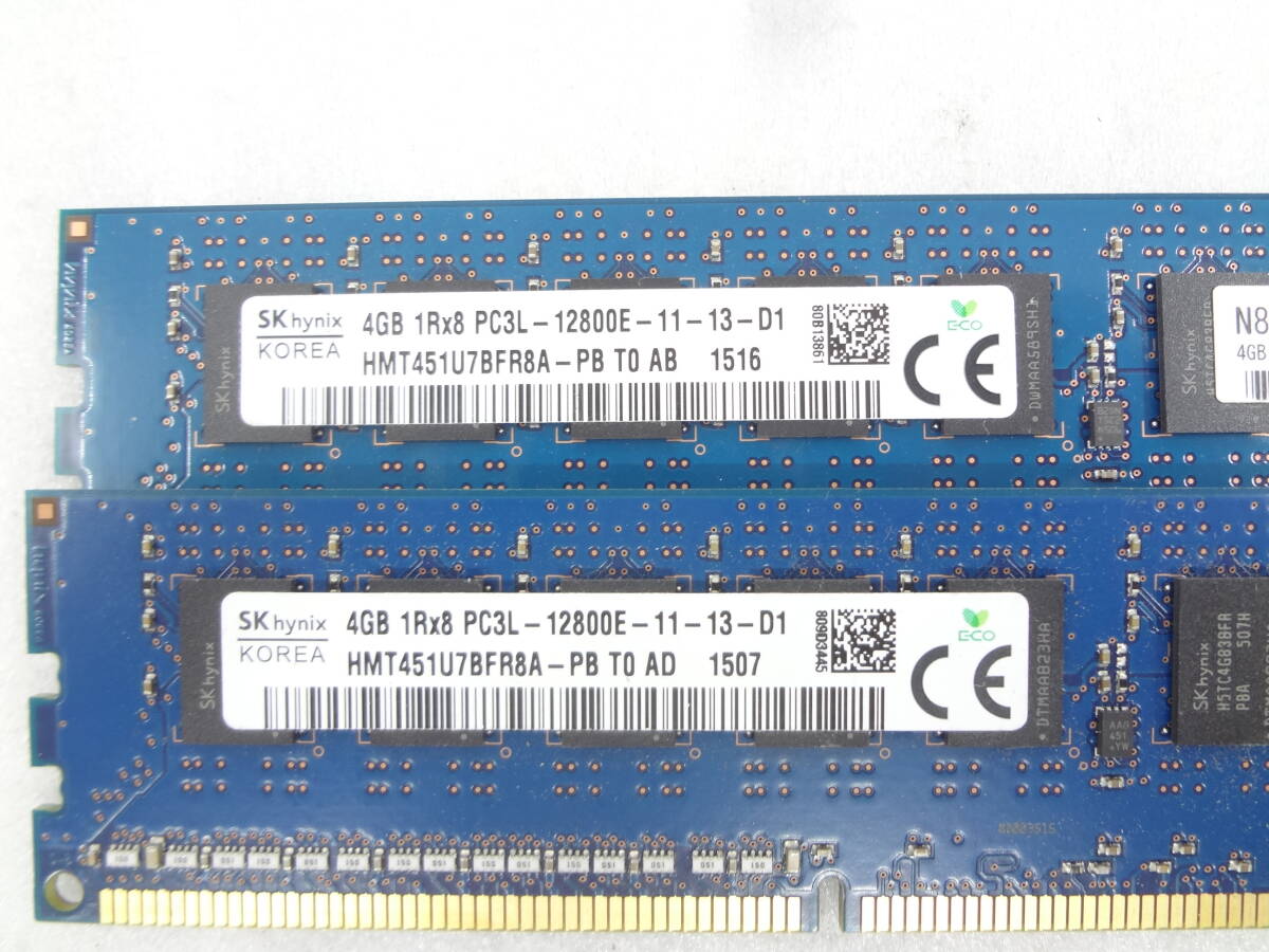 ★SKhynix 1R×8 PC3L-12800E 4GB 8枚セット Serverメモリ用★　動作品　_画像2