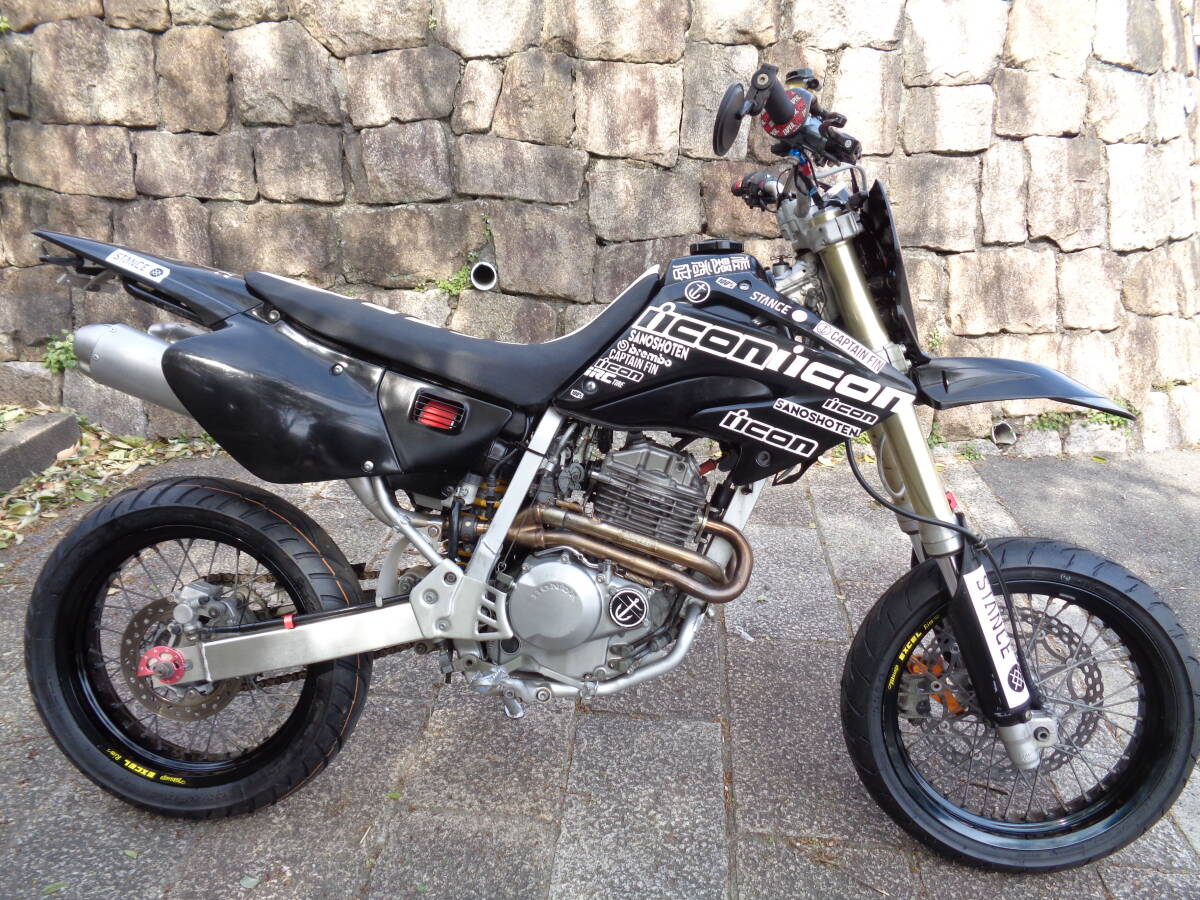 動画有　 ホンダ　XR250　MD30　モタード２５０　ターミネーター　EXCELホイール　　タイヤ前後新品　メンテ済み　デルタマフラー_画像2