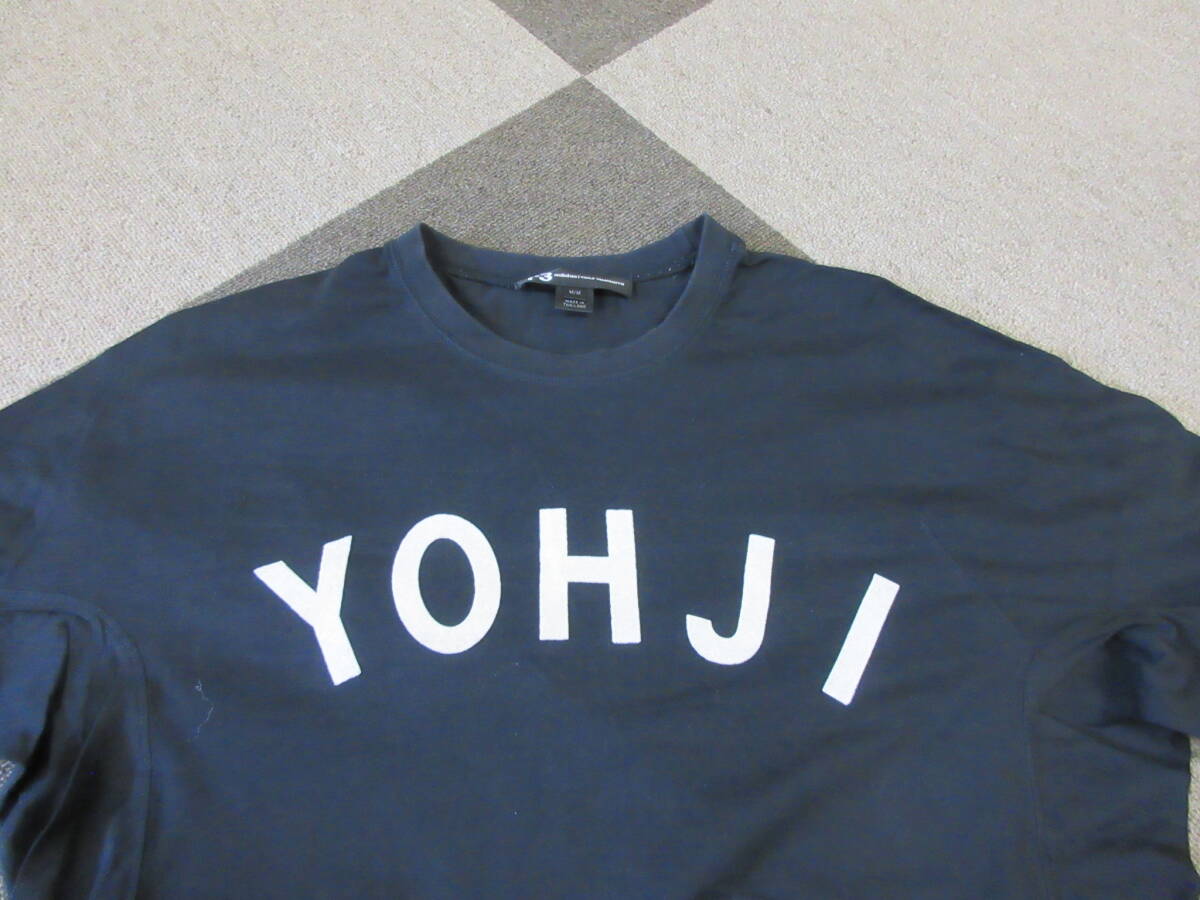 Y-3 ヨウジヤマモト L/S カットソー M 黒 フロッキー Yohji yamamoto adidas ワイスリー FJ0325 長袖 Tシャツ ロンTの画像4