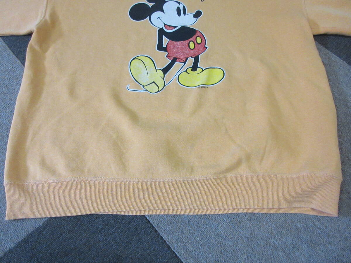 80s90s Velva Sheen ミッキーマウス スウェット XL 黄色 USA製 ベルバシーン Mickey Disney ヴィンテージ オールド トレーナー_画像7