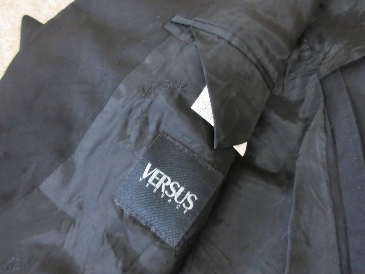 90s VERSUS VERSACEmao color jacket 50 black Vintage archive Old Versace . Versace suit tailored 
