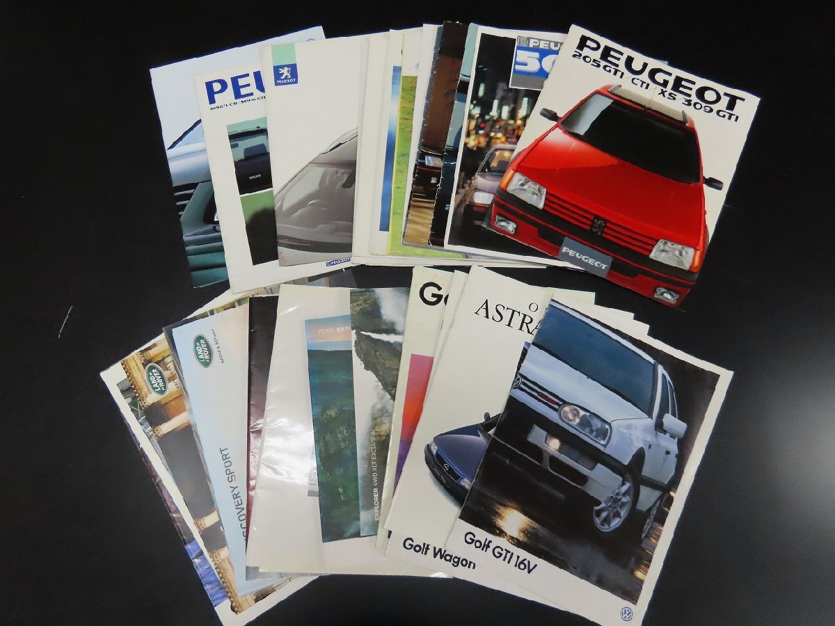 *Y233/ foreign automobile catalog summarize total 26 point set /OPEL/VECTRA/Golf/ASTRA/VOLVO/PEUGE/ old car catalog /1 jpy ~
