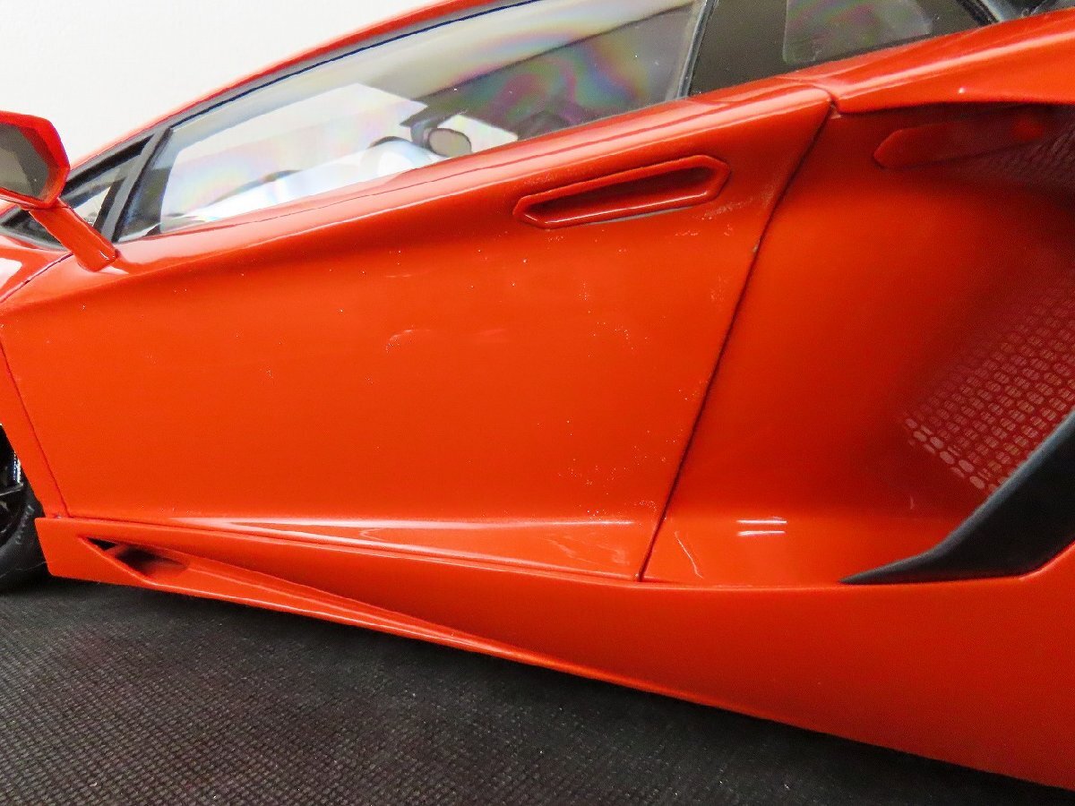 ○Y294/Pocher Lamborghini Aventador 1/8 HK100 /ポケール/ランボルギーニ/アヴェンタドール/オレンジ/完成品/本体・プレートのみ/の画像9