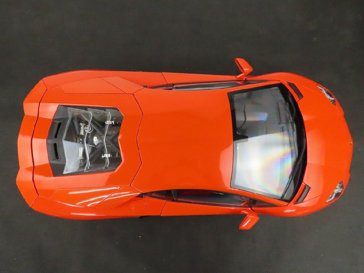 ○Y294/Pocher Lamborghini Aventador 1/8 HK100 /ポケール/ランボルギーニ/アヴェンタドール/オレンジ/完成品/本体・プレートのみ/の画像6
