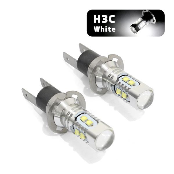 ю 【メール便】 ホンダ インスパイア UA1,2,3 H7.2～H10.10 H3C フォグランプ LED 2個セット 50W 10連 SMD ホワイト 12V/24V_画像1