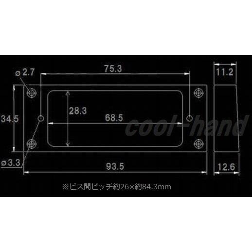 MRM-11-BK　エスカッションリング　ストレート　ブラック　ミニハム_画像2