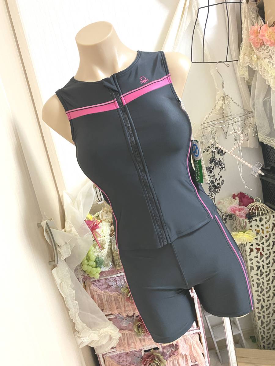 Дамский купальник 9 м: Ники [Бенеттон.] Полный Zip без рукава купальники*Fitnest Tankini Swimsuit: BPK