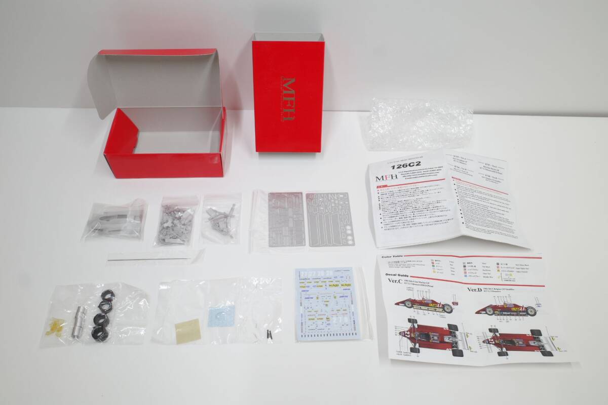 PJ42A◆現状品 MFH 1/43 K-768 フェラーリ Ferrari 126C2 Ver.D 1982 Rd.5 Belgian GP #27 Multi-material kit モデルファクトリーヒロの画像2