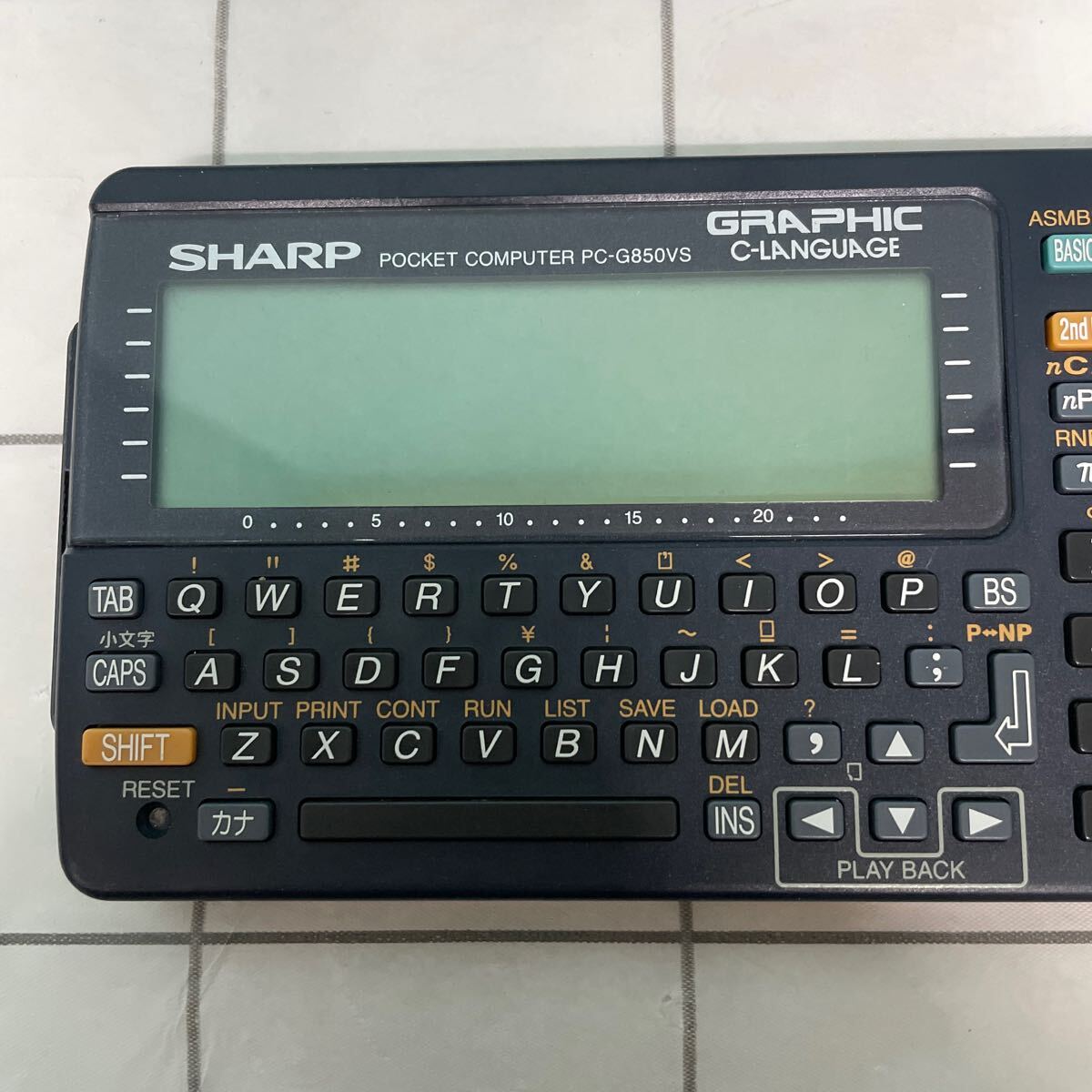 834/ 現状品 SHARP ポケットコンピュータ PC-G850VS 学校教育専用機 ポケコン _画像3