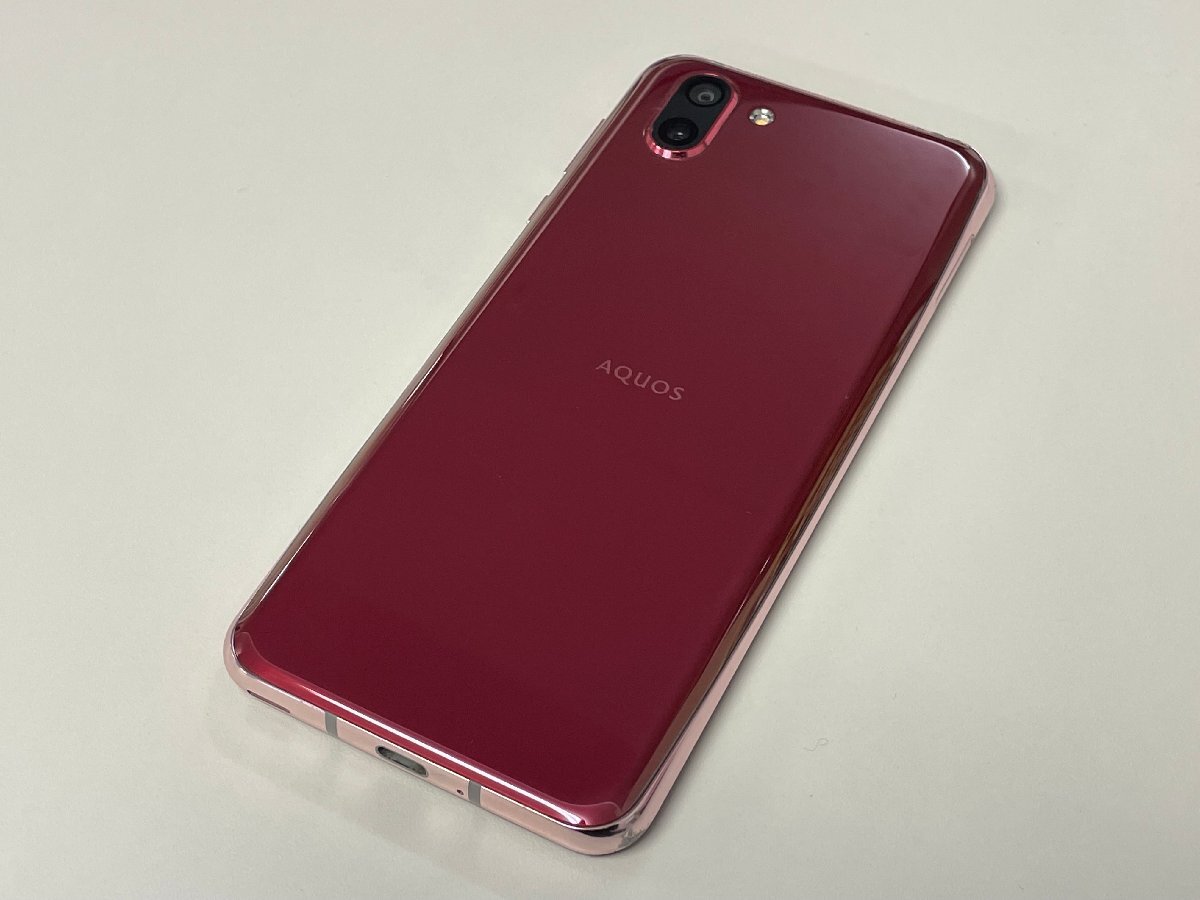 softbank SHARP AQUOS R2 706SH ローズレッド SIMロック解除済_画像2