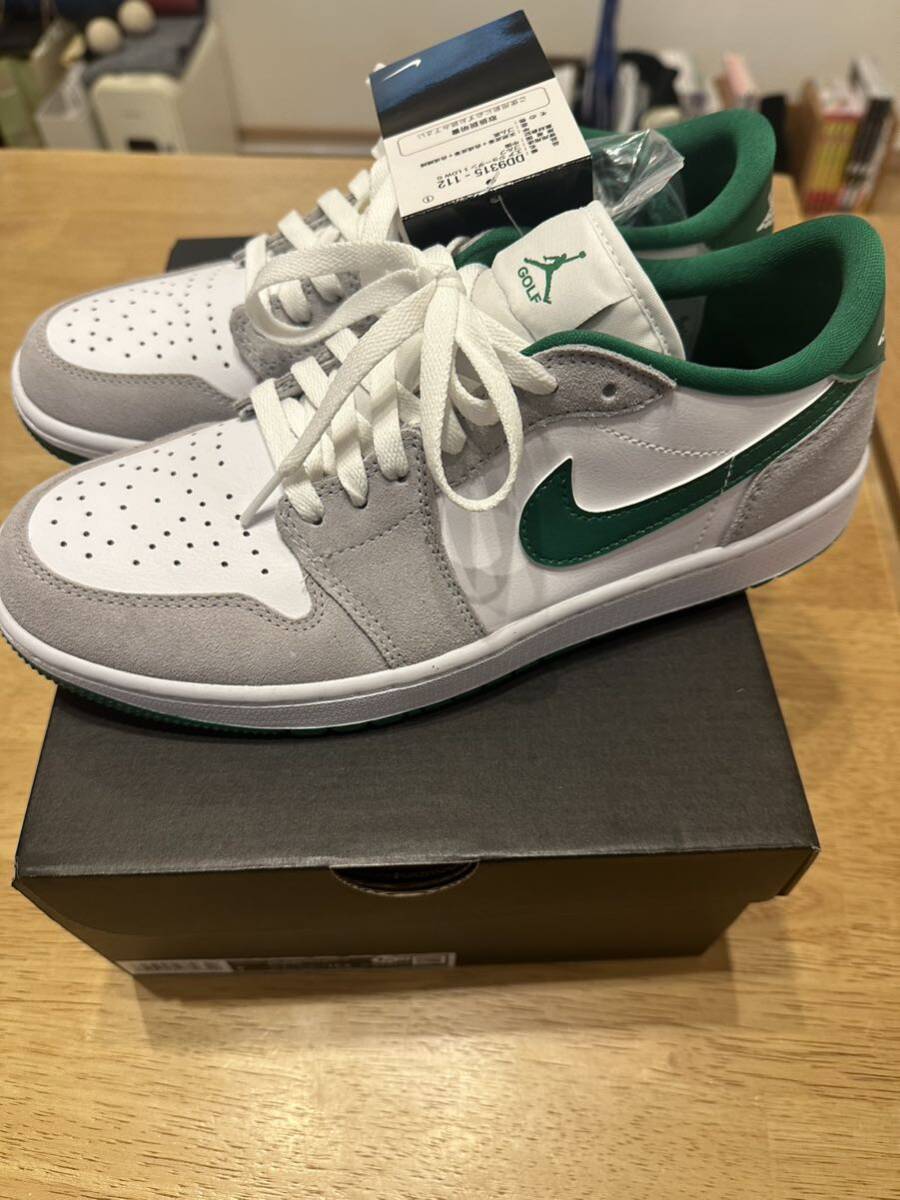 未使用 NIKE Jordan 1 lLOW GOLF 27.0 紐に汚れ有りの画像1