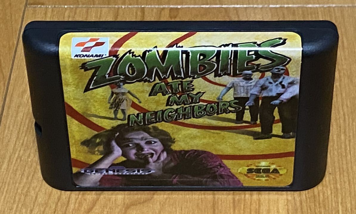 Genesis Zombies Ate My Neighbors 箱説なし カセットのみ 国内未発売 検 : ジェネシス メガドライブ MD 北米版の画像1