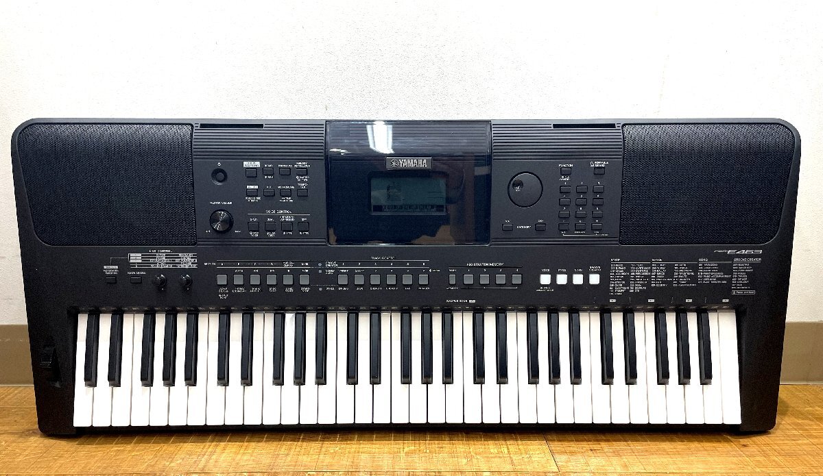 ★YAMAHA ヤマハ ポータブルキーボード PSR-E463 61鍵盤 758音色 音楽制作 サンプリング 20年製 動作確認済 中古★003936_画像1
