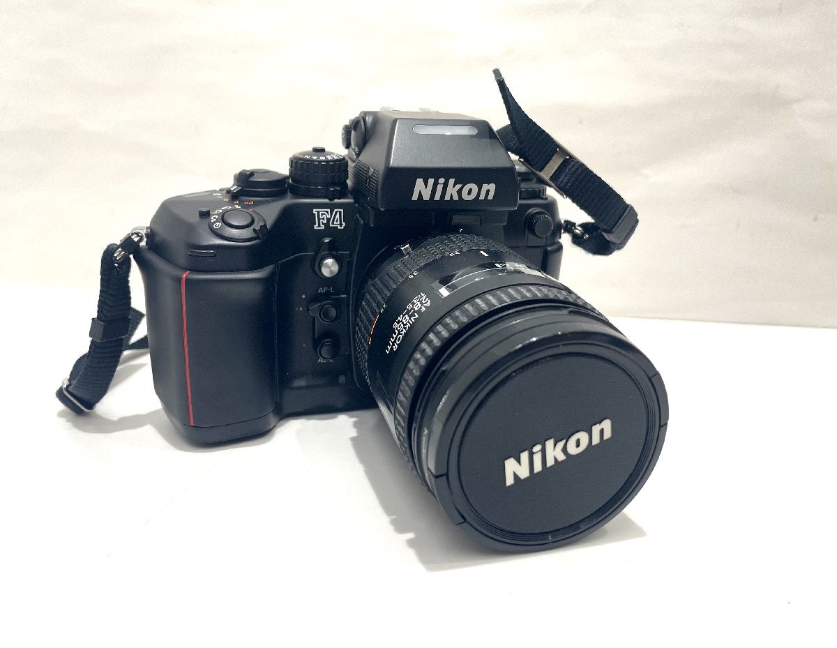 ★Nikon ニコン F4 一眼フィルムカメラ NiKKOR 標準 望遠レンズ ストロボ 付属有り 動作未確認 ジャンク★003868_画像1