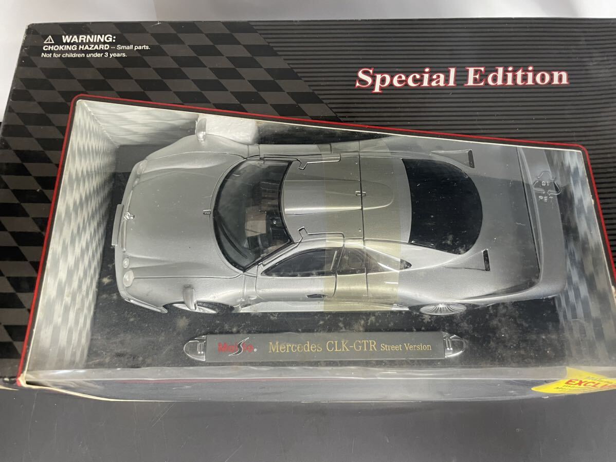 Maisto ミニカー 1/18 Mercedes CLK-GTR シルバー　