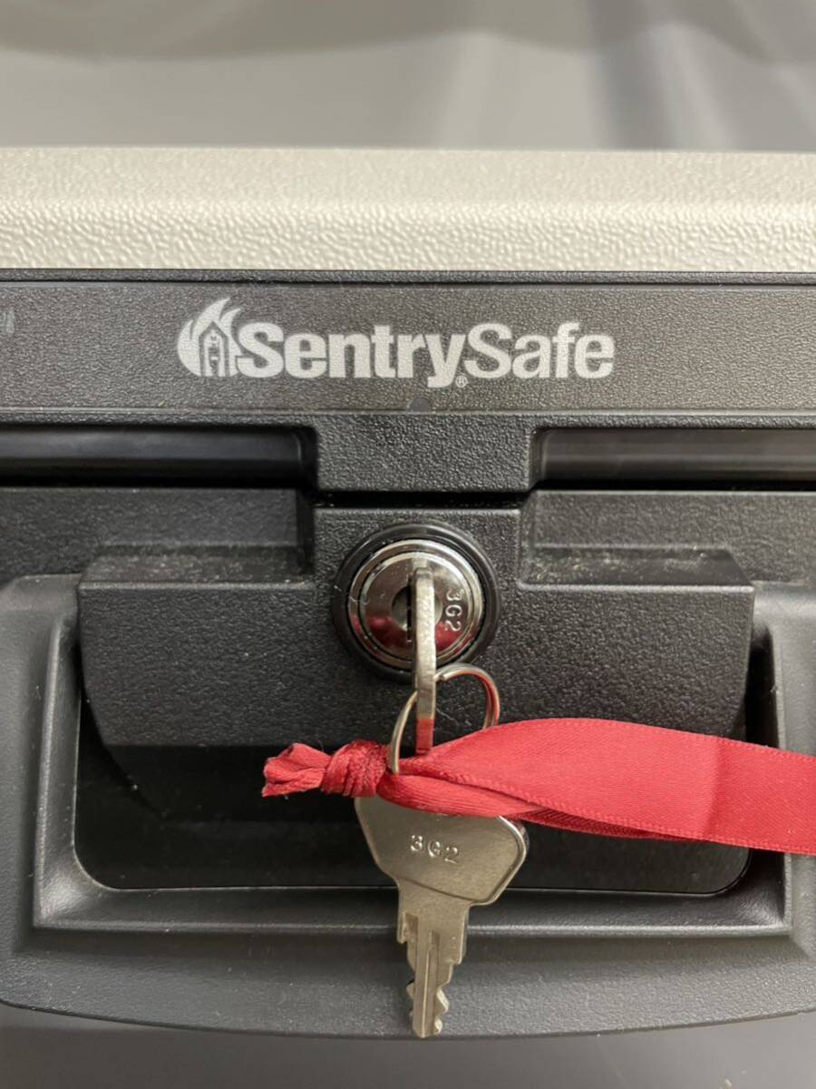 Sentry Safe 金庫 持ち運び可能 コンパクト ホワイト 鍵付き 安全 防犯の画像2