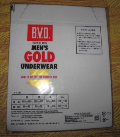 [未使用]B.V.D. MEN'S GOLD UNDERWEAR　V首半袖Tシャツ、COOLBIZ 深V首半袖Tシャツ　メンズサイズL 各2枚　4枚セット_画像4