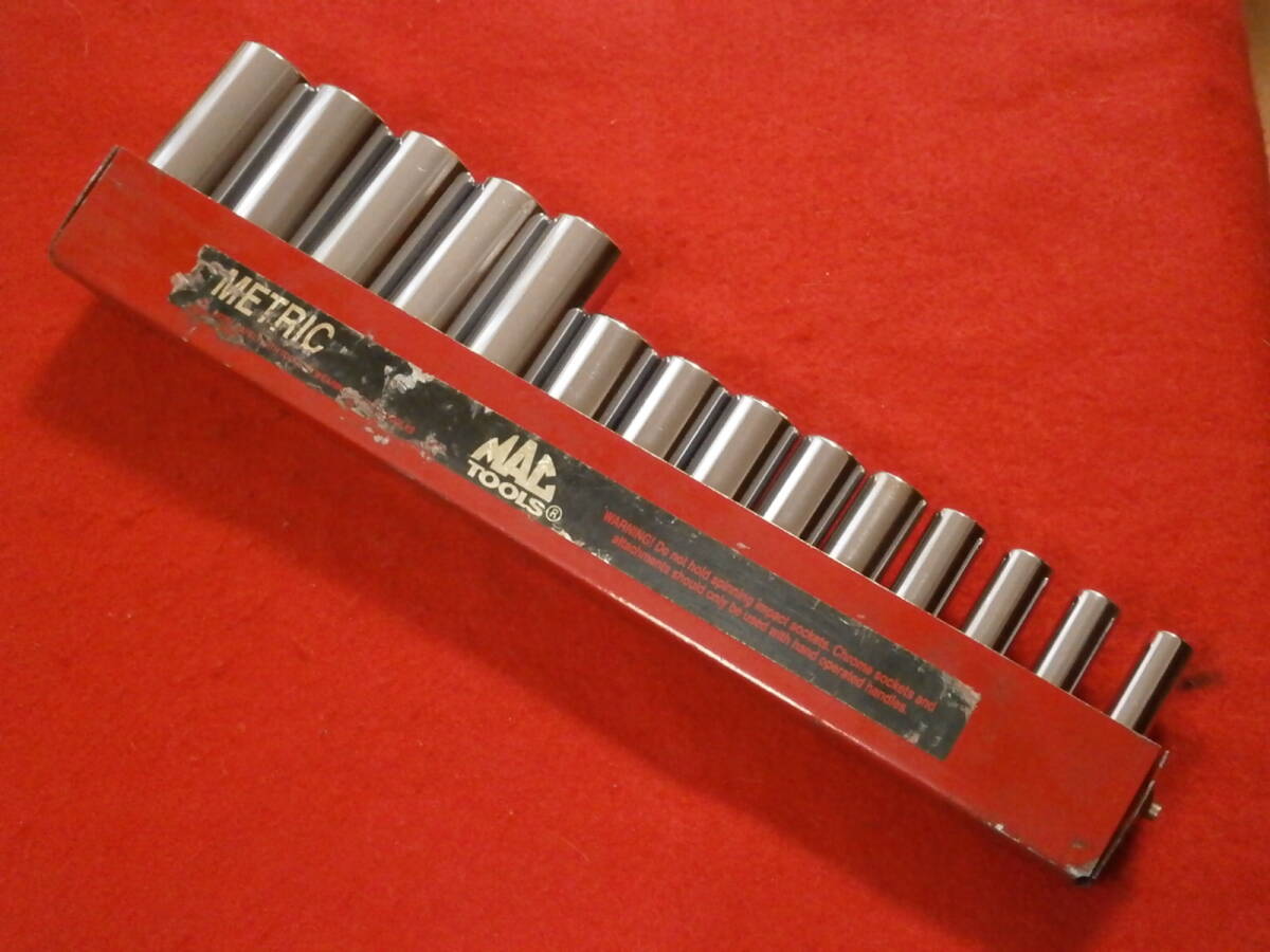 マックツール MAC TOOLS 差込3/8sq ディープソケット 14個 セット 6～19ｍｍ XD6 ロングソケットの画像1