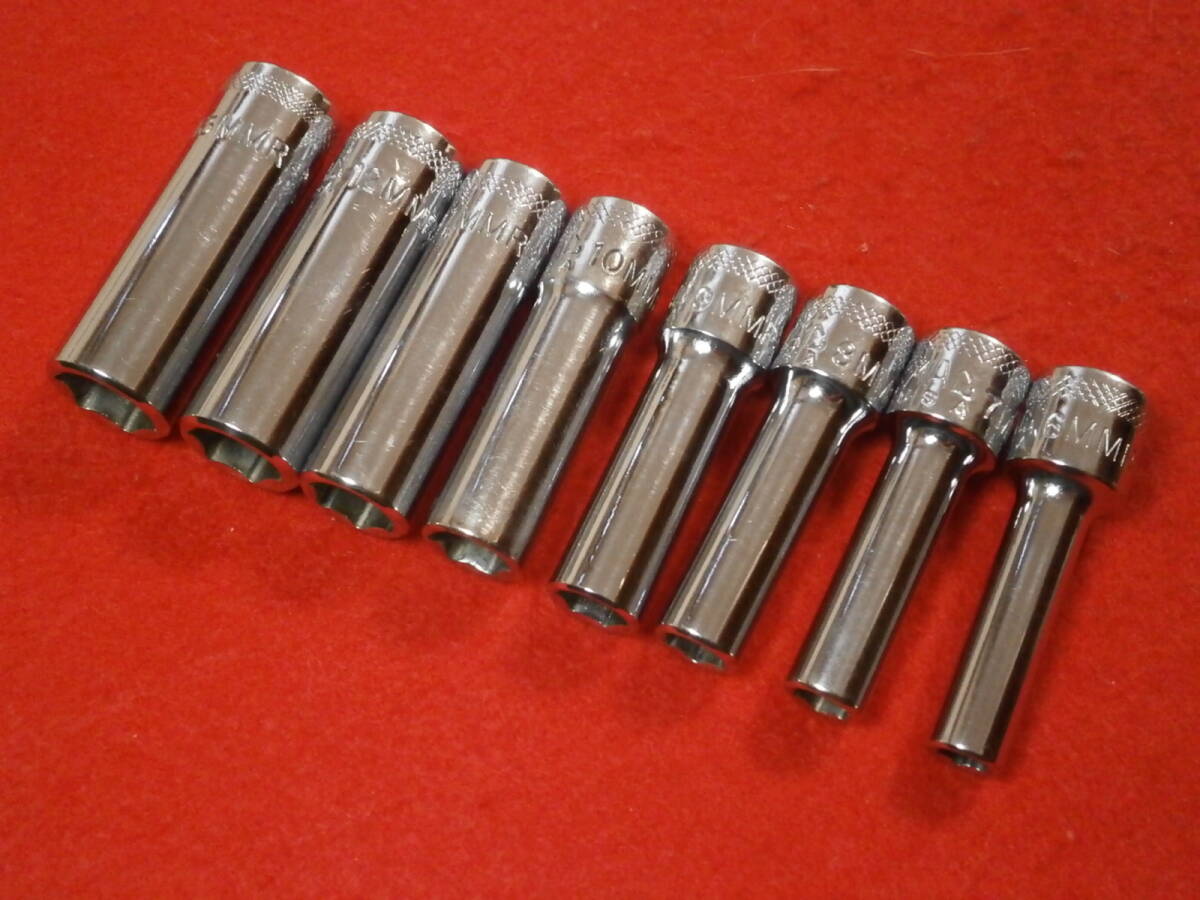 マックツール MAC TOOLS 差込3/8sq ディープソケット 14個 セット 6～19ｍｍ XD6 ロングソケットの画像5