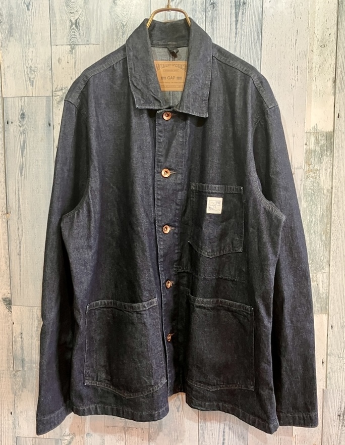 GAP WORK FORCE カバーオール 濃紺 デニムジャケット L|Yahoo GAP WORK FORCE カバーオール 濃紺 デニムジャケット L|Yahoo