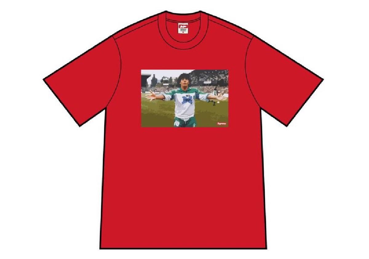 Supreme マラドーナ Tシャツ 赤 Lサイズ Supreme Maradona Tee
