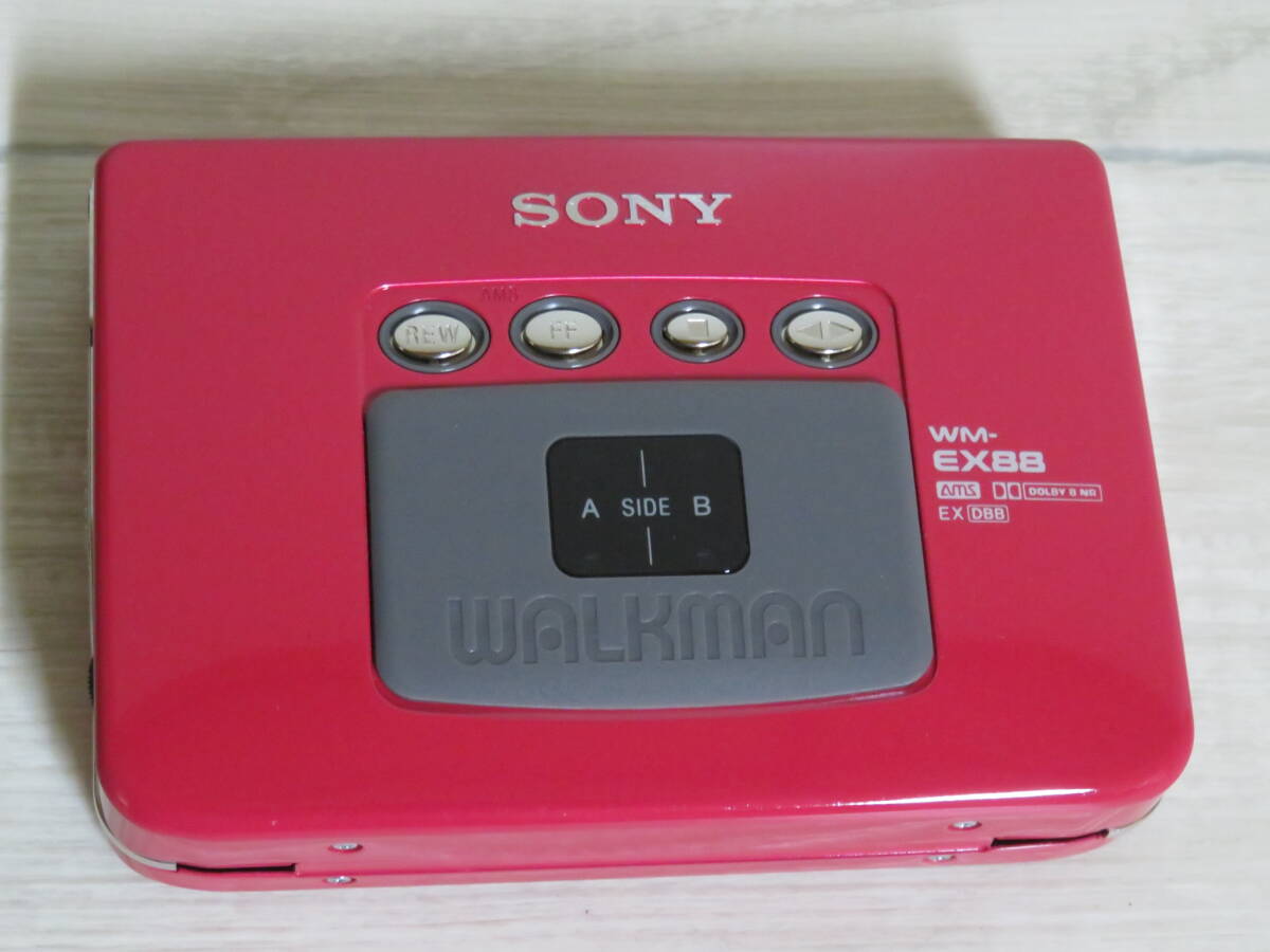 SONY ソニー WALKMAN カセットウォークマン カセットプレーヤー WM-EX88 レッド 本体のみ 追加画像有り 