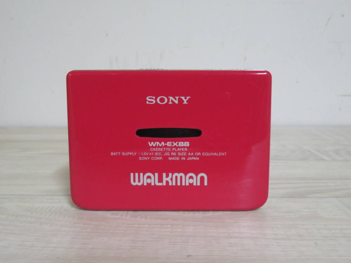 SONY ソニー WALKMAN カセットウォークマン カセットプレーヤー WM-EX88 レッド 本体のみ 追加画像有り 