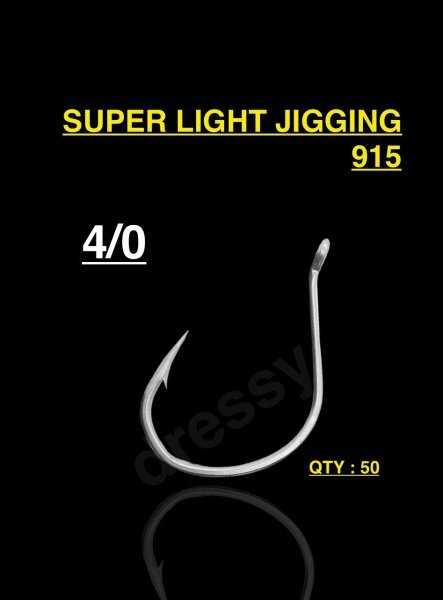 SUPER LIGHT JIGGING 915（管付） 4/0 50PCS　アシストフック　メタルジグ_画像1