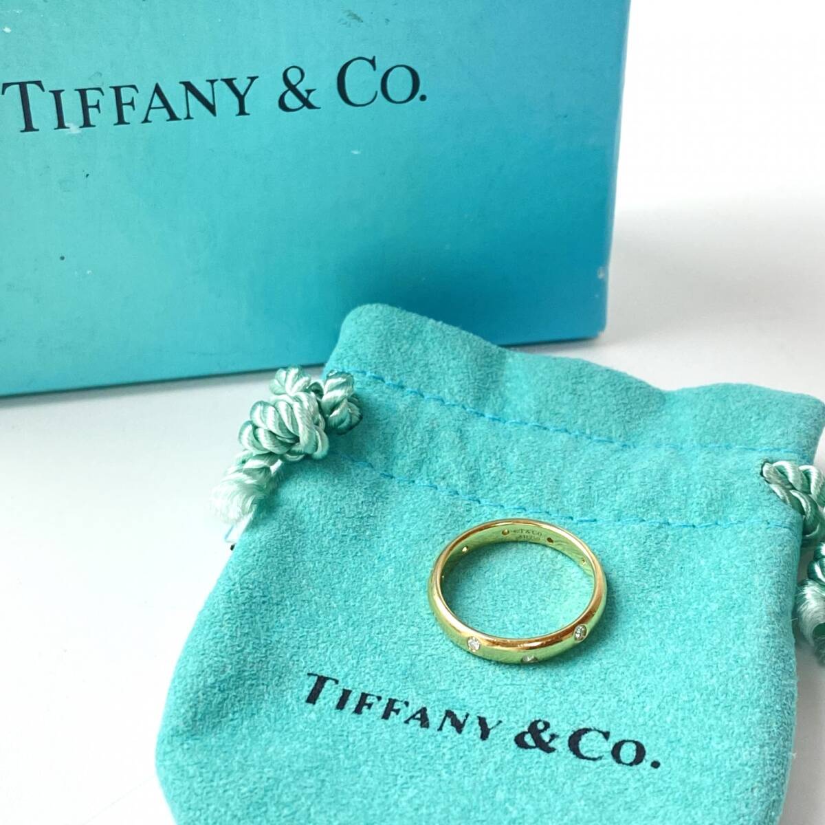 Tiffany Tiffany Ladies Dots Ring Ring Au750 Diamond 10 Stone Gold № 9