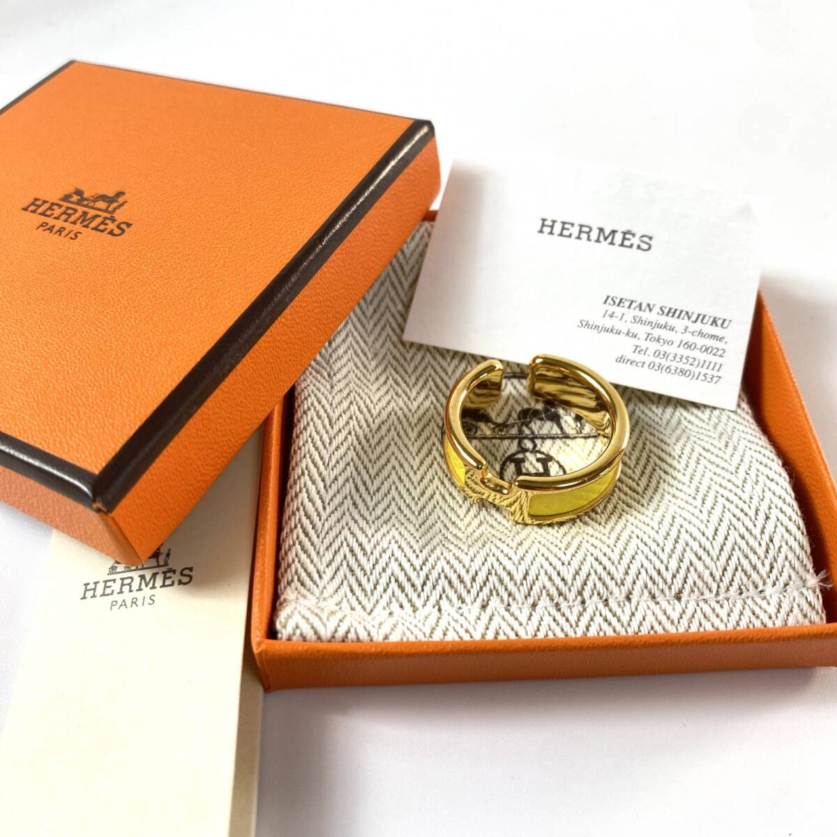 Неиспользованный Hermes Hermes Ladies Owl -Lamp War Cuff Gm Box Storage Сумка для хранения