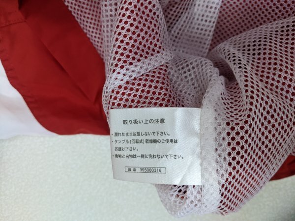 6．広島カープ 状態良好 ミズノ ロゴ 半袖 ピステ ナイロン シャツ プルオーバー 野球 スポーツウェア NPB MIZUNO メンズL 赤x409の画像5