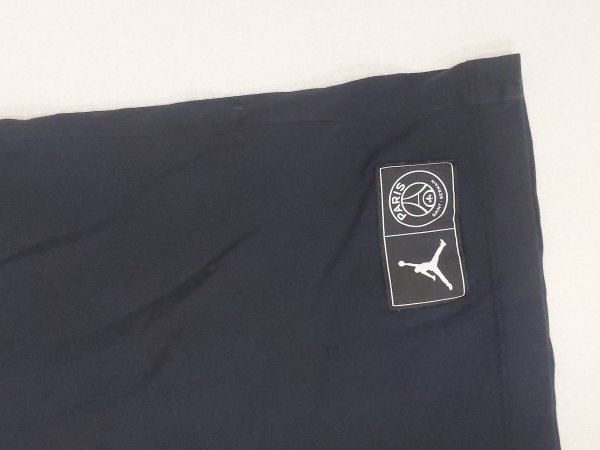 17．パリサンジェルマン ジョーダン ナイキ デカロゴ プリント 半袖 Tシャツ バスケ AIR JORDAN メンズL 黒白x406の画像5