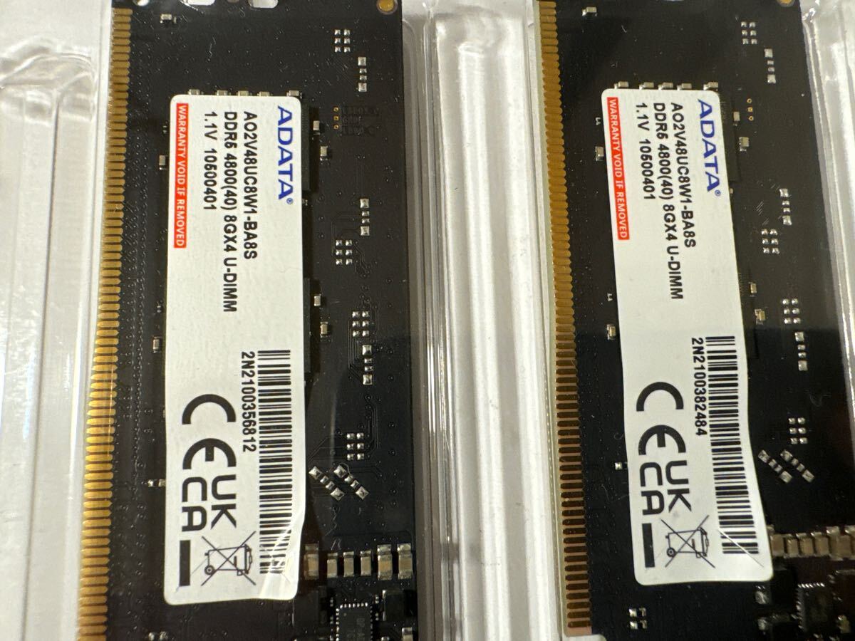 ADATA производства DDR5 настольный память PC4800(40) 16GB(8GB×2) AO2V48UC8W1-BA8S