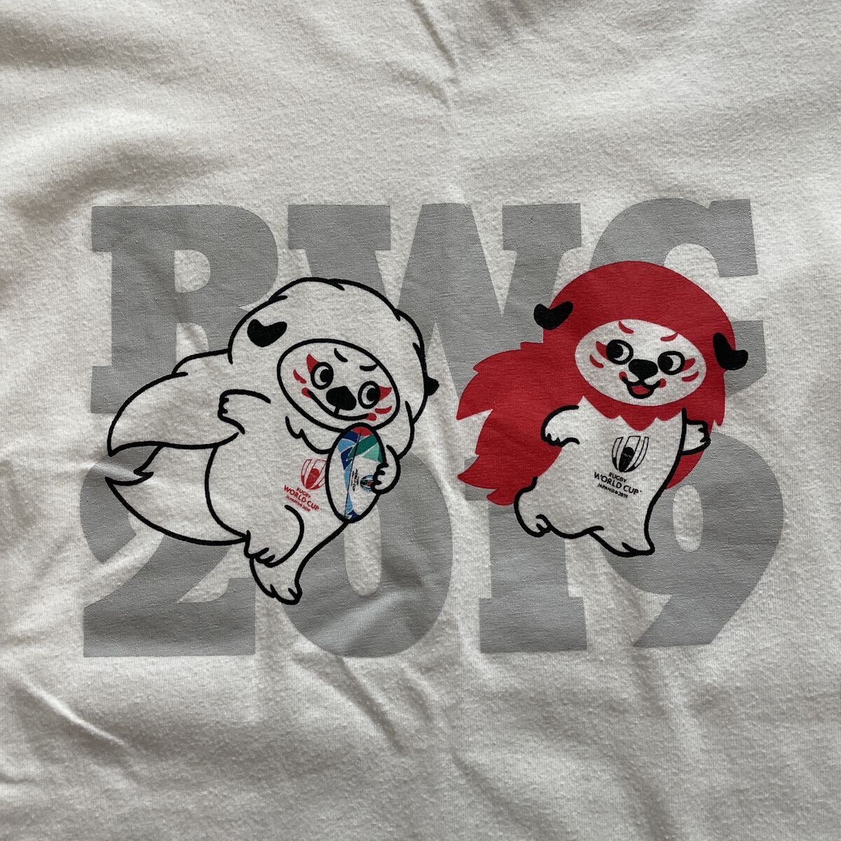 RWC W杯 ラグビー ワールドカップ2019 Tシャツ 公式マスコット レンジー XL 日本 JAPAN 可愛い 獅子舞 連獅子_画像1