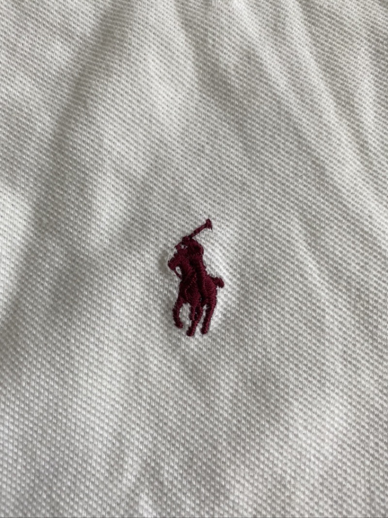 クリックポスト可 Polo by ralph Lauren 無地 ポロシャツ ワンポイント ポニー 白 サイズS ☆ちょこオク☆_画像3