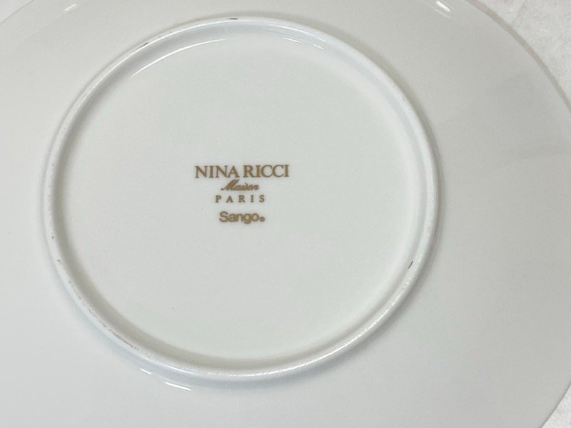 エレガント！ NINA RICCI Maison 銘々皿 5枚セット 薔薇柄 オーバルプレート Sango 楕円皿 ニナリッチ ☆ちょこオク☆80_画像6