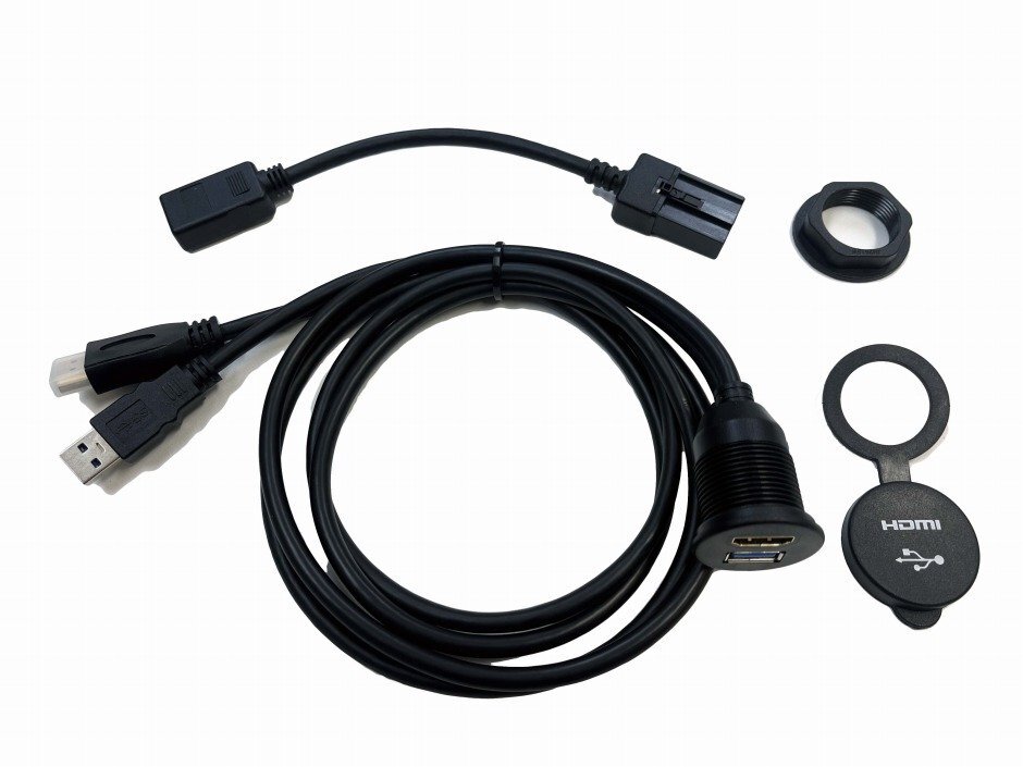 新型スペーシア MK54S/94S 純正ナビ用USB/HDMIソケット+純正9インチナビ変換ケーブル カーナビ HDMI入力 ミラーリング HDMIアダプタ SPACIAの画像5