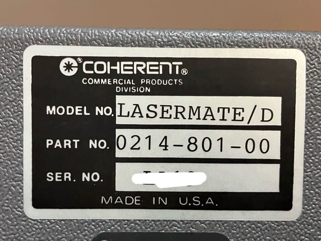 COHERENT レーザー測定器LASERMATE/D POWER METER HEAD LASERMATE 3 中古 セット_画像4