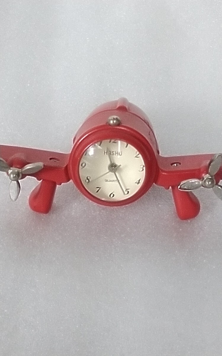 A704 置き時計 HASHU 飛行機型 置時計 の画像3
