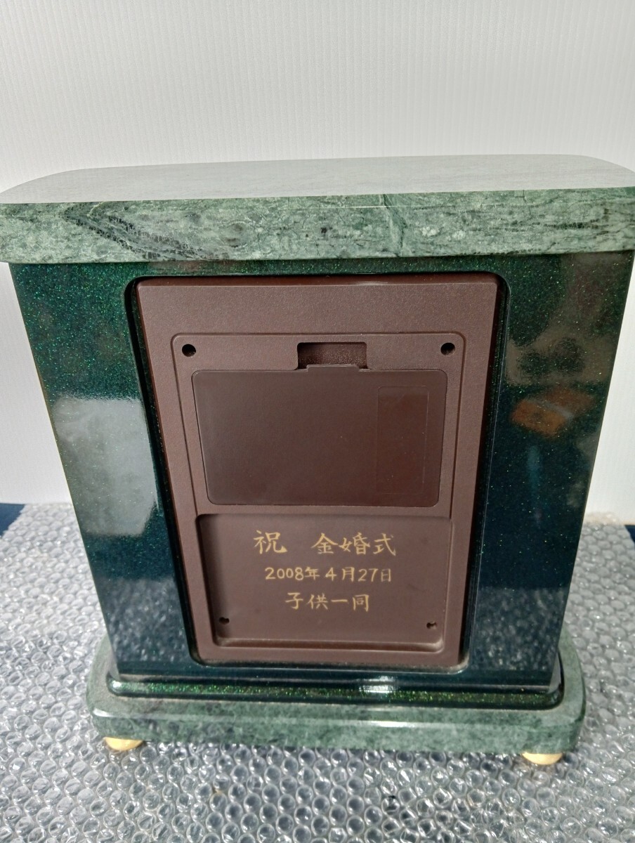 Ａ682 SEIKO PREMIUM セイコープレミアム 置き時計 品番LW206M070C 大理石の画像3