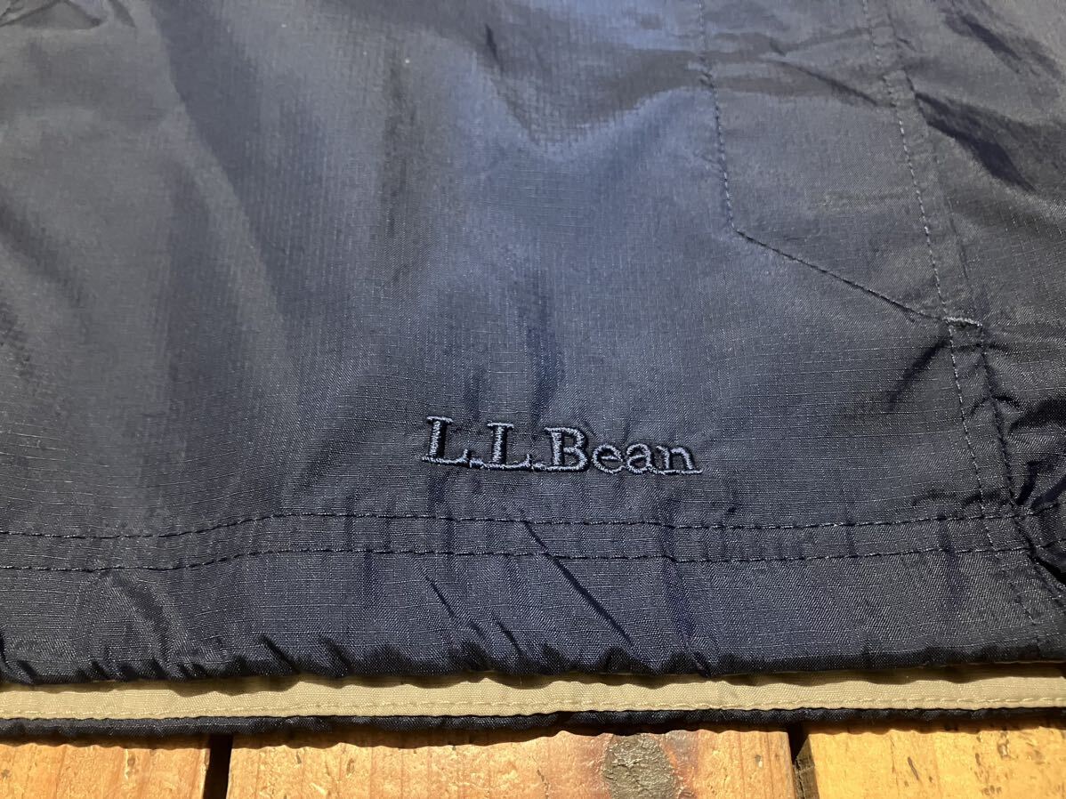 llbean USA輸入 ナイロン ジャケット メンズM 100円スタート 売り切り 古着 アウトドア キャンプ 釣り ネイビー パーカーの画像5